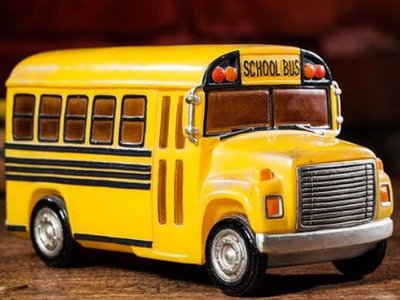 8672c 日本進口 限量品 美式黃色大巴士校車汽車公車存錢筒桶櫥窗客廳汽車模型品擺件送禮禮品
