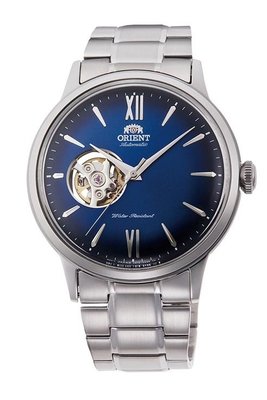 [時間達人]可議ORIENT 東方錶 SEMI-SKELETON系列 鏤空機械錶 鋼帶款 藍色 RA-AG0028L