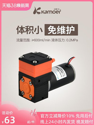 微型隔膜泵24v高壓電動直流水泵大流量吸水泵12v自吸泵迷你抽水泵