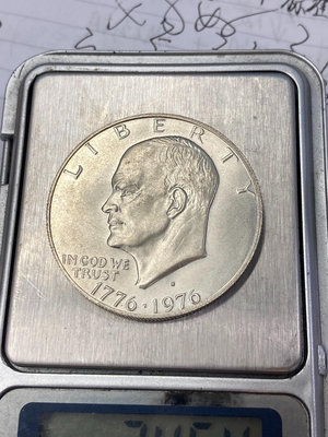 【二手】 美國艾森豪威爾銀幣 非鎳幣 1976年 建國200周年紀念銀599 紀念幣 硬幣 錢幣【經典錢幣】