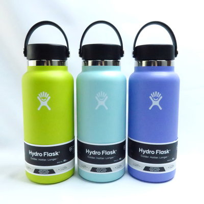 Hydro Flask 寬口真空保溫鋼瓶 32OZ 不鏽鋼 HFW32BTS- 三色 送水瓶刷