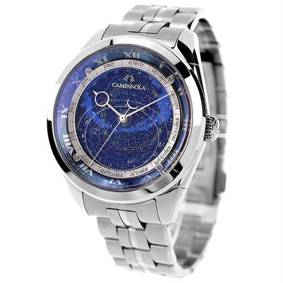 預購 CITIZEN CAMPANOLA  45mm 藍寶石鏡面 銀藍色面盤 星座 星盤 不鏽鋼錶帶 男錶 女錶