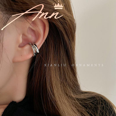 法式冷淡風無耳洞耳骨夾獨特小眾設計感高級耳環2024新款爆款耳飾-Ann美學
