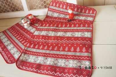 ˙ＴＯＭＡＴＯ生活雜鋪˙日本進口雜貨日本製紗布巾材質秋冬限定雪花聖誕樹編織紋方巾 手帕