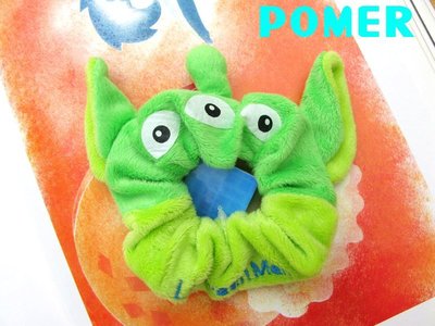 ☆POMER☆ 迪士尼授權正品 Pixar 玩具總動員Toy Story Aliens 三眼怪鮮豔絨毛大腸髮束 髮飾