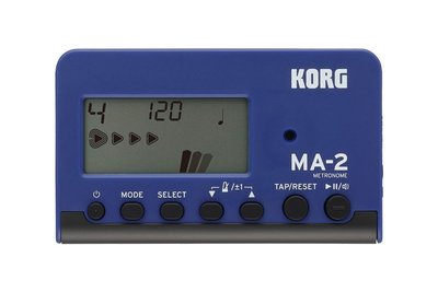 【華邑樂器70911-3-2】KORG MA-2節拍器 藍色 (原廠公司貨享保固 MA1改款電子節拍器)