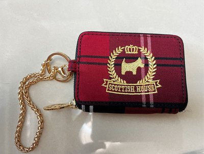 全新有牌Scottish House ～紅黑格紋吊飾零錢包、鑰匙包，卡片包