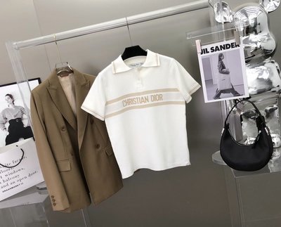 Sale 🌿CD Dior 徽標條紋提花針織衫 polo衫~休閒時裝都能搭的高級單品！
