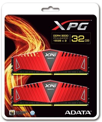 威剛XPG Z1 DDR4 3000 32G(16G*2)記憶體AX4U3000316G16-DRZ $11190 現貨