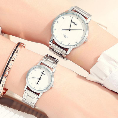 熱銷 香港mike米可簡約鋼帶防水情侶手錶腕錶學生小數字對錶淘寶免費代理867 WG047