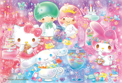 31-531 絕版1000片日本進口拼圖 三麗鷗 凱蒂貓 Hello Kitty 大耳狗 kikilala 甜蜜世界