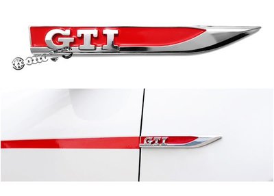 VW 福斯 葉子板 GTI字標 GTI 標誌  車身標 GOLF5 6 7 7.5 NEW POLO GTI TDI