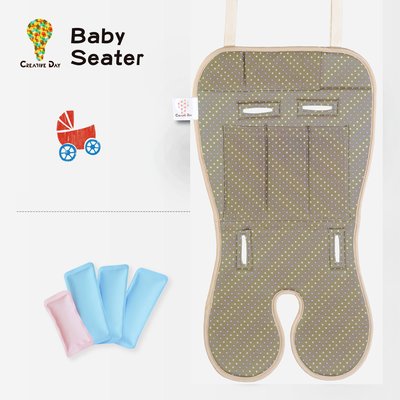 【生活提案】嬰兒推車涼墊(焦糖牛奶)C&D宅一起Baby Seater兒童汽車安全座椅涼感墊/嬰兒寶寶手推車/桃園自取