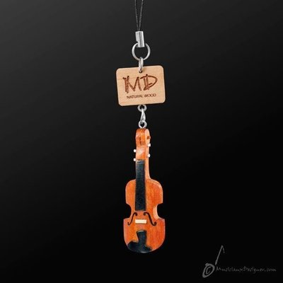 手機吊飾 MD 全新 小提琴 香港進口 精品 純手工雕刻 木製 D11 mdst0004設計款 附發票【小叮噹的店】
