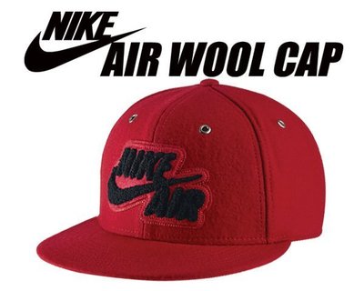 =CodE= NIKE AIR TRUE WOOL SNAPBACK 羊毛電繡棒球帽(紅黑) 698890-657 男女