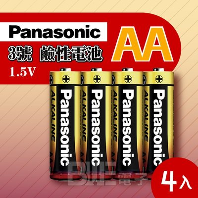 高雄[百威電子]含稅附發票 Panasonic 國際牌 鹼性電池 3號 4入組 ALKALINE