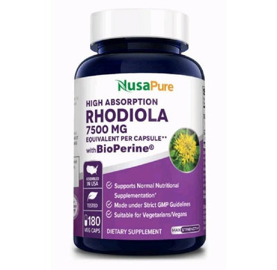 【美國原裝預購】Nusapure Rhodiola Rosea 紅景天7500 mg 180顆素食膠囊