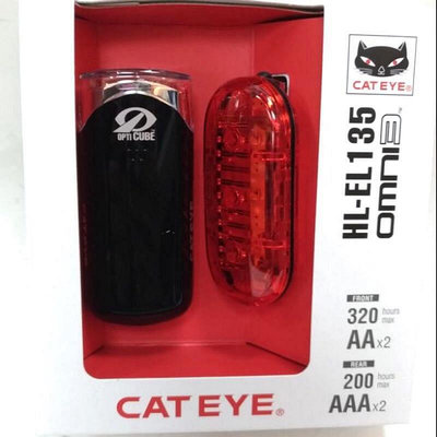 CATEYE 前燈+後燈組 HL-EL135 OMNI 3 前後燈 燈組 車燈 警示燈 cateye 135 貓眼