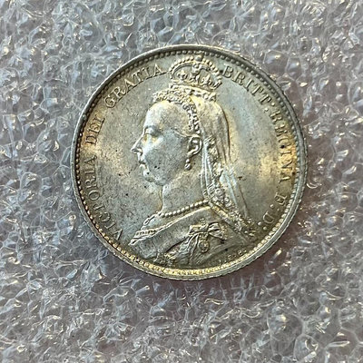 BU原光1887英國維多利亞6便士銀幣
