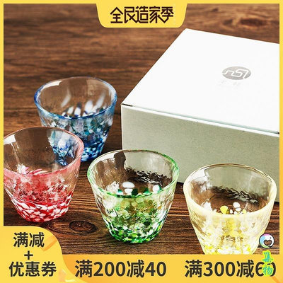 【熱賣下殺價】日本津輕玻璃杯手工玻璃飲水杯紙盒裝日式伴手禮結婚禮物冷飲杯