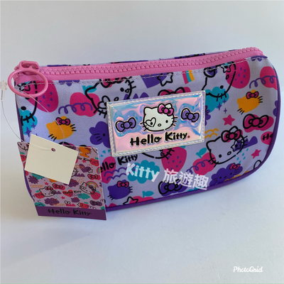[Kitty 旅遊趣] Hello Kitty 筆袋 凱蒂貓 大筆袋 塗鴉 化妝包 收納包