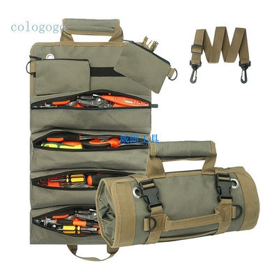 Colo 工具卷袋 4 個口袋工具袋多功能捲起工具袋扳手卷