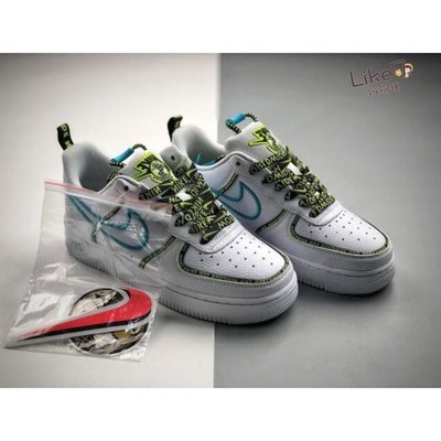【正品】Nike Air Force 1 07 Low “World Wide” 白藍 休閒鞋 運動鞋 Ck7213-100