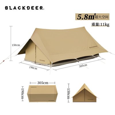 黑鹿露營帳篷戶外便攜式雙峰棉布雙人大空間野外加厚野營防暴雨~特價