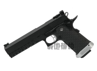 【戰地補給】台灣製KJ  KP-06  HI-CAPA競技魚骨版全金屬黑色CO2槍(滑套可動可後定，後座力超大)