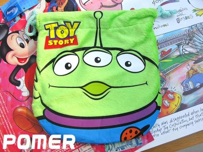 ☆POMER☆ 迪士尼授權正品 Pixar 玩具總動員 Toy Story 三眼怪 收納袋 束口袋 化妝包 拍立得相機包