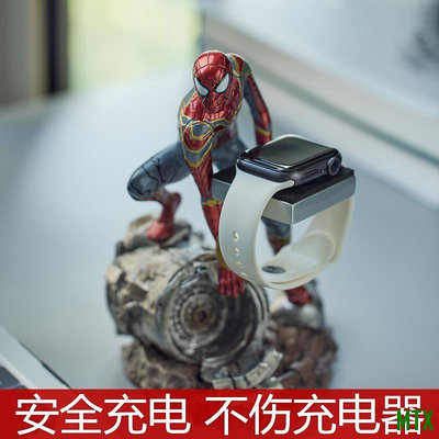MTX旗艦店蜘蛛人充電支架Spider-Man展示座蘋果手錶S9 S8 SE 7個性ins卡通applewatch收納充電底座