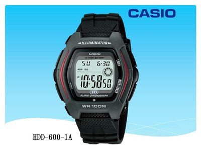 經緯度鐘錶 CASIO手錶 方形款 十年電池 百米防水 公司貨 當兵 學生必備【特價630】HDD-600-1A