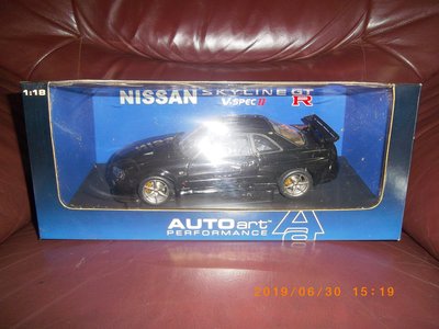 AUTOart廠牌 1:18 NISSAN SKYLINE R34 GTR 車模