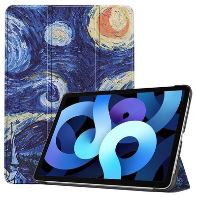 iPad保護套可愛時尚彩繪保護殼適用於 iPad Air 4 10.9吋硬殼保護套 iPad Air 2020第4代 素色輕薄款皮套