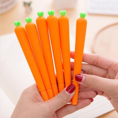 超萌 紅蘿蔔造型 原子筆 中性筆 胡蘿蔔 文具 韓式 寫字筆 簽字筆 學生 紅蘿蔔筆 0.5mm