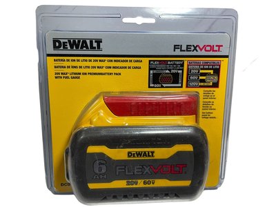 美國得偉 DEWALT FLEX VOLT 60V20V可用 DCB606 6.0鋰電池