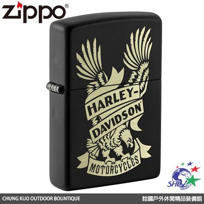 詮國 Zippo (ZP738) 哈雷 Eagle & Banner Lighter NO.49826