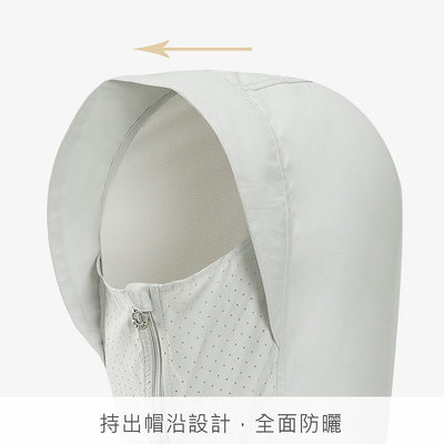 【UV100】防曬 抗UV-Suptex清涼透氣雷射穿孔連帽外套-男(AL23120) 獨家款