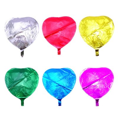 造型告白氣球 素面心型鋁箔氣球-金/銀/紅/桃/藍/綠