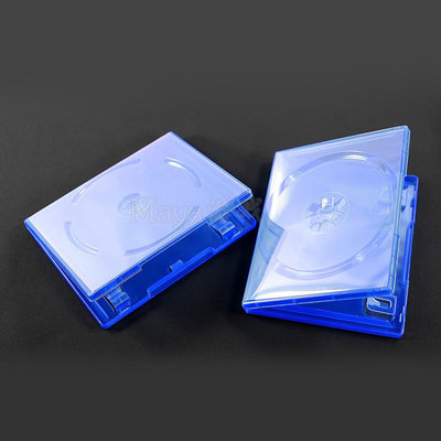 遊戲機 PS4 PS5游戲光碟盒 透明藍DVD光碟存放盒 PS4 PS5塑料碟收納盒