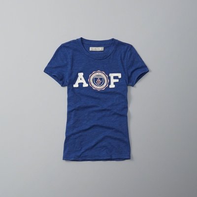 【A&F女生館】☆【Abercrombie&Fitch徽章刺繡短袖T恤】☆【AFG002T3】(XS-S)