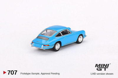 匠心MINI GT 164 #707 Porsche 901 1963 藍色 合金汽車模型