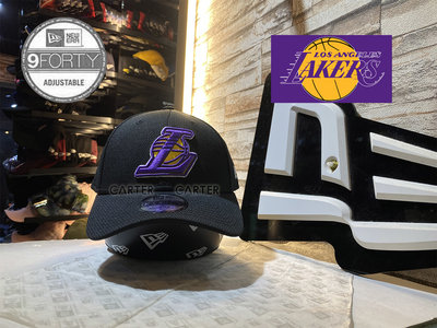 New Era NBA LA Lakers Purple L 9Forty 美國職籃洛杉磯湖人隊大L可調式鴨舌帽
