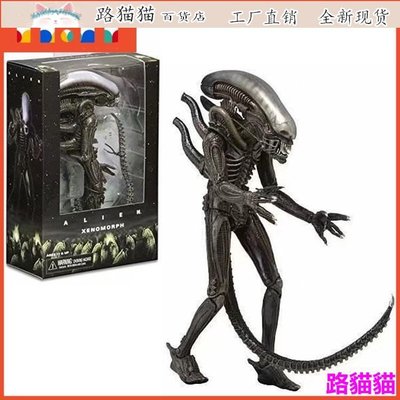 公仔 手辦 【峰峰の公仔店】NECA 異形 alien 大戰鐵血戰士1979透明腦殼 8寸盒裝可動手辦模型