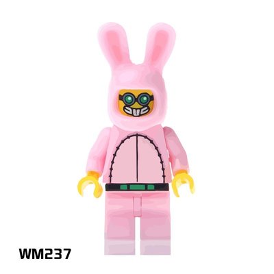 【積木班長】機器粉紅兔子 兔子人 人偶 人仔  抽抽樂 WM237 袋裝/相容 樂高 LEGO 積木