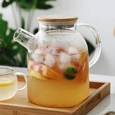 玻璃冷水壺透明加厚果汁壺大容量涼水壺晾涼白開水瓶