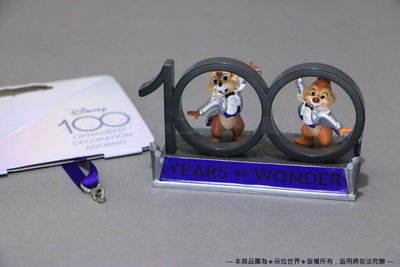 香港迪士尼 Disney 奇奇與蒂蒂 100年紀念限定 塑膠模型 花栗鼠