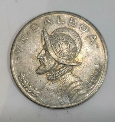 巴拿馬1巴伯亞銀幣1934年7089