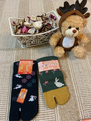 美家園日本生活館 日本製 兔子棉毛 短襪足袋保暖襪兩指襪