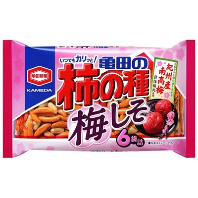 Mei 小舖☼預購 ！日本 柿の種 紫蘇梅 餅乾 6袋/包 （一次6包售）
